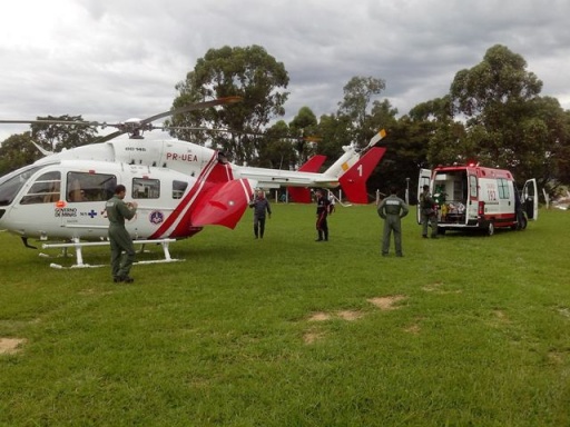 Not cia Pol cia Helic ptero UTI Pousou Em Lavras Para Buscar Rapaz 